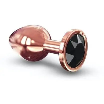 Металева анальна пробка Dorcel - Diamond Plug Rose Gold із прикрасою у вигляді кристалу M