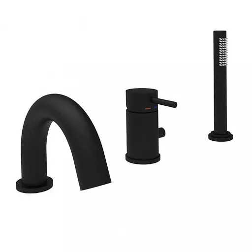 Змішувач для ванни Paffoni Light LIG 047 NO, Чорний матовий - фото 1