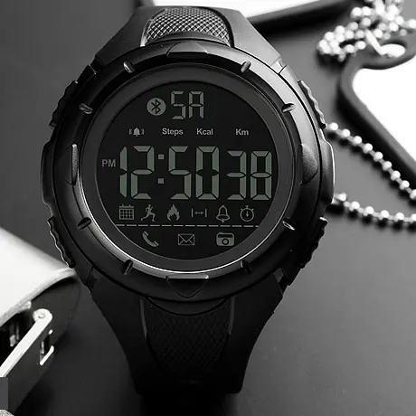 Наручний годинник чоловічий 1326BK Black Smart Watch Skmei acs0030810 - фото 3