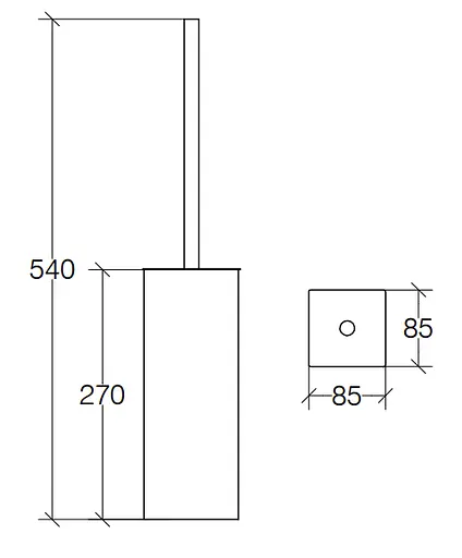 Ершик для унитаза напольный Lineabeta Skoati, 50051.22, Черный - фото 2