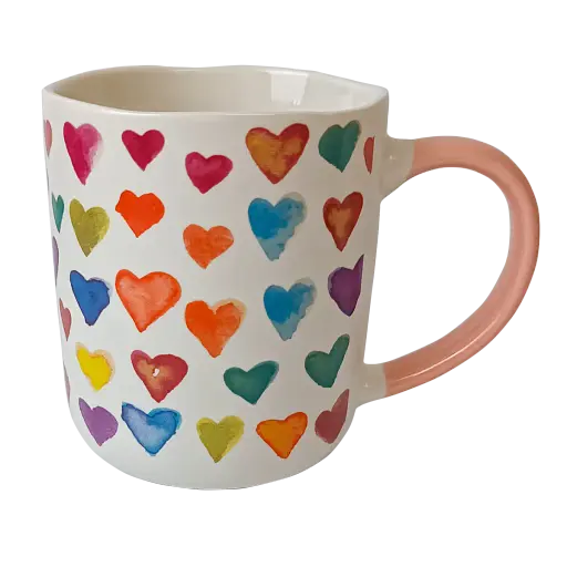 Чашка Vittora Яскраві серця 385 мл 1 шт. (147437) - фото 5