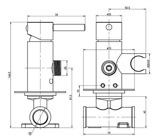 Набір гігієнічного душу Kohlman Experience хром QW135E, Хром - фото 2
