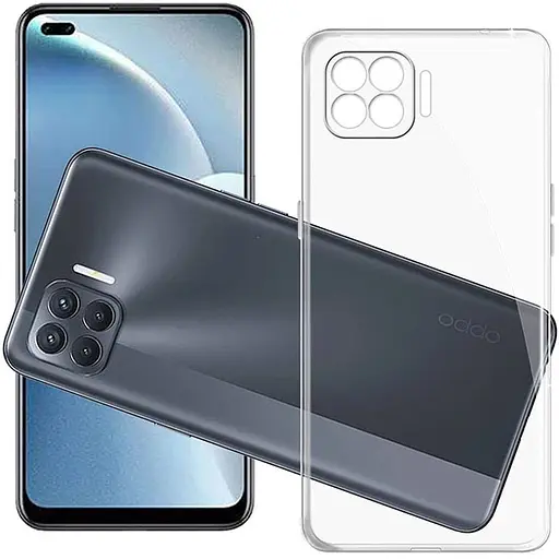 TPU чехол Epik Transparent 1.5 mm Full Camera для Oppo F17 Pro Бесцветный прозрачный