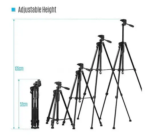 Универсальный штатив TR 3366 съемная площадка и держатель (50-140см, до 3 кг) Черный - фото 3