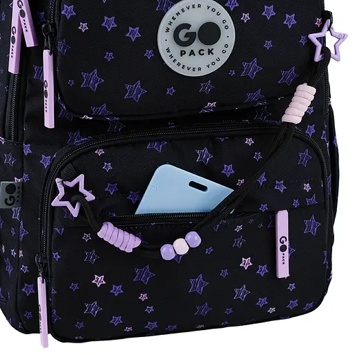 Рюкзак GoPack Education 120M-1 Stars Черно-фиолетовый (GO26-120M-1) - фото 9