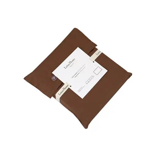 Простирадло на резинці з наволочками Lotus Home Dakota Modern сатин Рremium 160х200 см шоколадне (svt-2000022346337) - фото 3