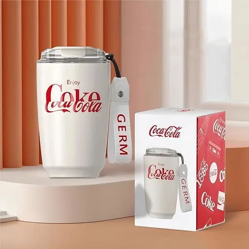 Термокружка GERM Mocha Series Coca-Cola 400ml White (GM127B50329) [153234] - фото 3