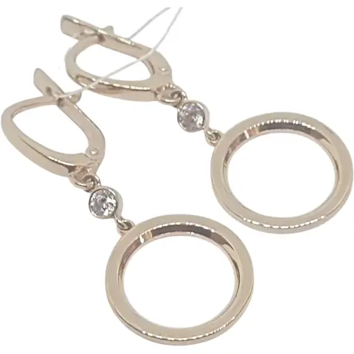 Золоті сережки Імперія золота з фіанітами. СВ983И