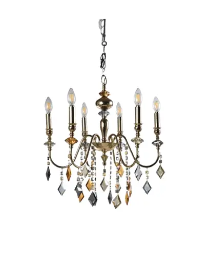 Люстра Edlin PL2416-6 Vanessa E14 6x12W IP20 золотой - фото 1