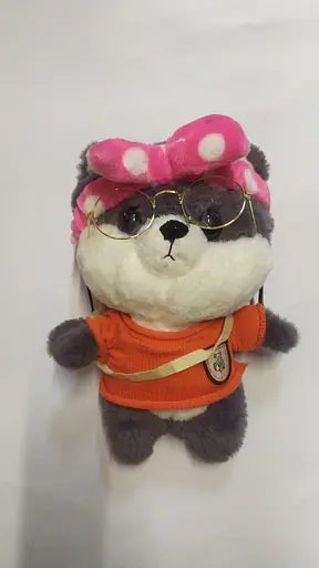 Собачка Lalafanfan м'який плюшевий Сіба-Іну в одязі та в окулярах - фото 3