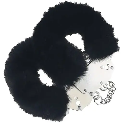 Наручники Ouch! Heavy-duty Fluffy Handcuffs (чорний)