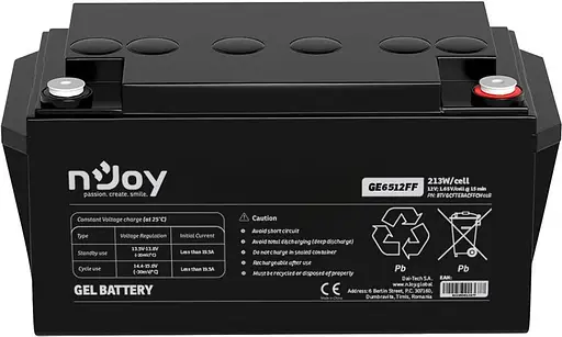 Акумуляторна батарея nJoy 12 V 65 Ah GEL (гелева) клеми T6 - фото 3