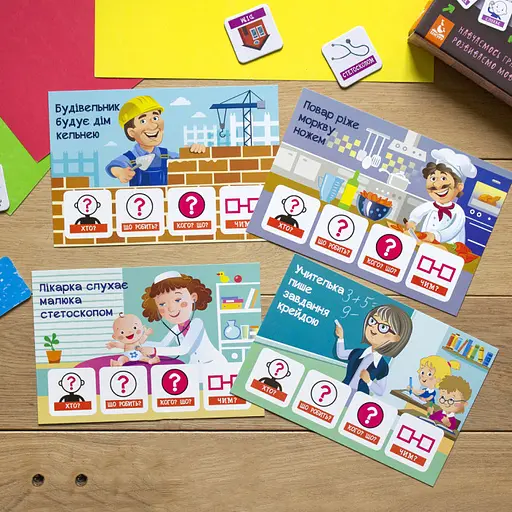 Развивающие карточки "Мои первые предложения "Профессии" 1198003 на укр. языке - фото 4