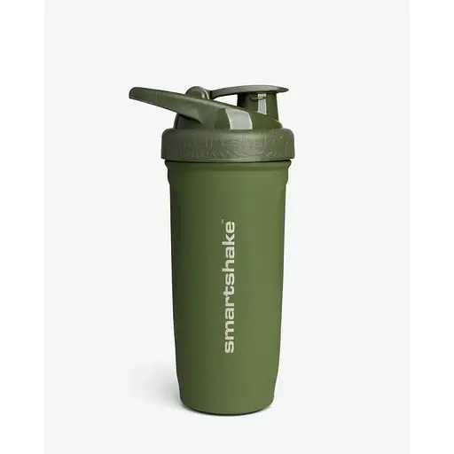 Шейкер спортивний SmartShake металевий Reforce Stainless Steel 30oz/900 мл Army Green (11153001) - фото 1