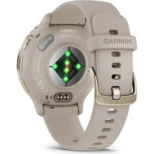 Смарт-годинник Garmin Venu 3S Soft Gold Stainless Steel Bezel with French Gray Case and Silicone Band (010-02785-02/52) [130196] - фото 4