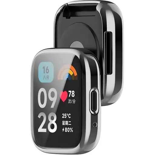 Чохол-накладка DK Silicone Face Case для Xiaomi Redmi Watch 3 Active / 3 Lite (silver) - фото 2