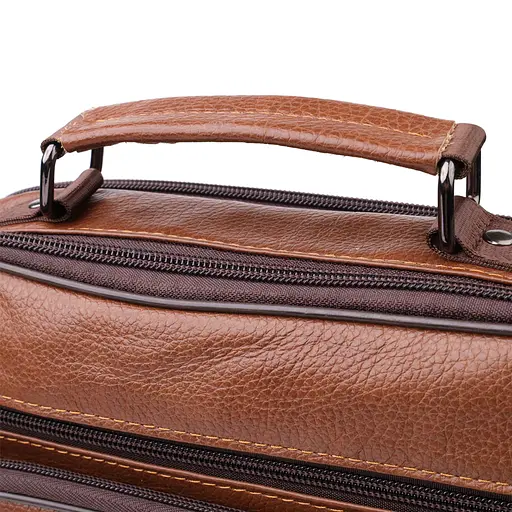 Сумка чоловіча з ручкою для перенесення в руці з натуральної шкіри Vintage 27х35х9,5 см sum0027497 - фото 15