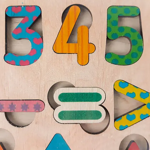 Пазл деревянный Zirka Цифры-фигуры цветные (341780) - фото 4