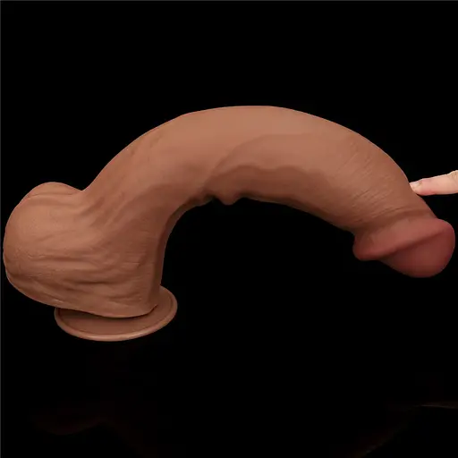Фалоімітатор LoveToy Sliding-Skin Dual Layer Dong King Sized 36 см тілесний - фото 10