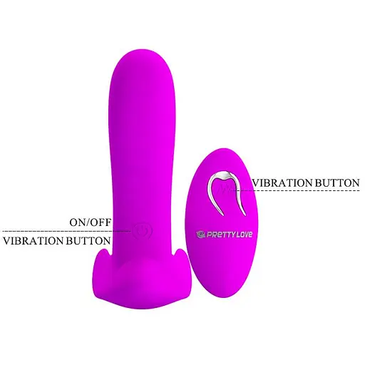 Вібратор Pretty Love Remote Control 10 см фіолетовий - фото 8