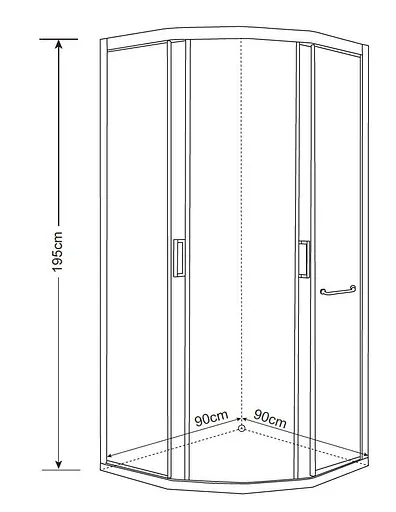 Душевая кабина Asignatura Perissa 90x90 без поддона 69020802, черный, прозрачный - фото 4