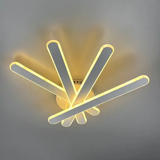 Настінно-стельовий LED світильник в білому корпусі 50х60х14 см | Line F | Арт. 6202-4 WT - фото 4