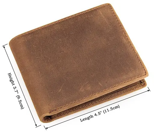 Мужской кожаный кошелек Vintage 11.5x9.5 см acs0015352 - фото 2