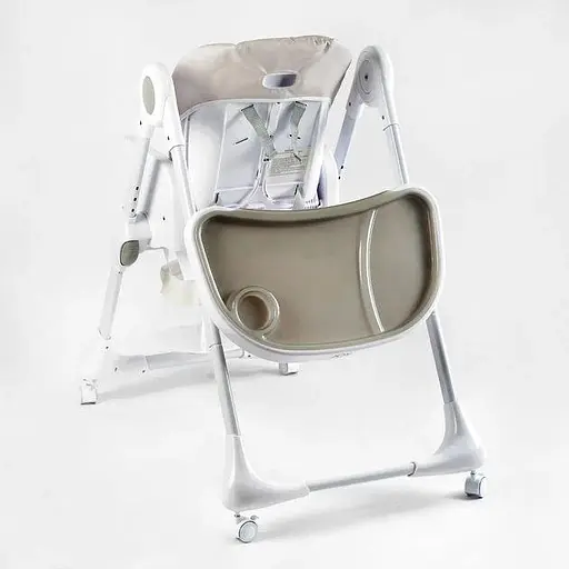 Стільчик для годування Joy K-01201, м'який чохол ПВХ, 4 колеса, з’ємний столик, кошик, в коробці - фото 4