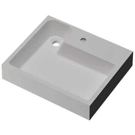 Раковина глянцевая над стиральной машиной Amidicon Breeze 50 600x500 з литого камня BREEZE_50_HL, Белый - фото 2