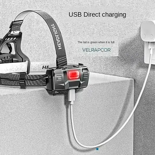 Фонарь налобный A16-GT светодиодный IPX65 2x18650 ЗУ Type-C zoom Box Черный - фото 7