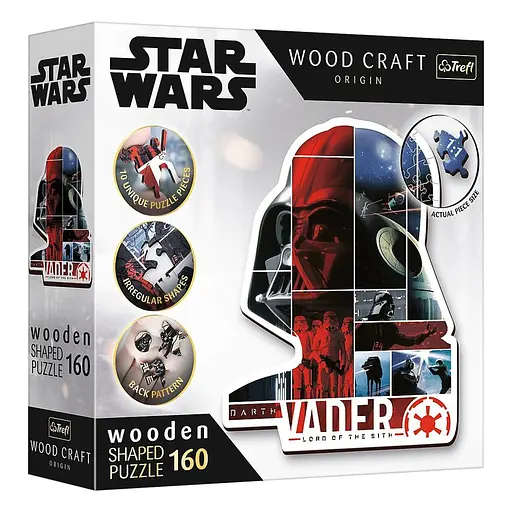 Пазли "Зоряні війни Дарт Вейдер" 160 елементів Wooden 20190 Trefl, в коробці (5900511201901) - фото 1