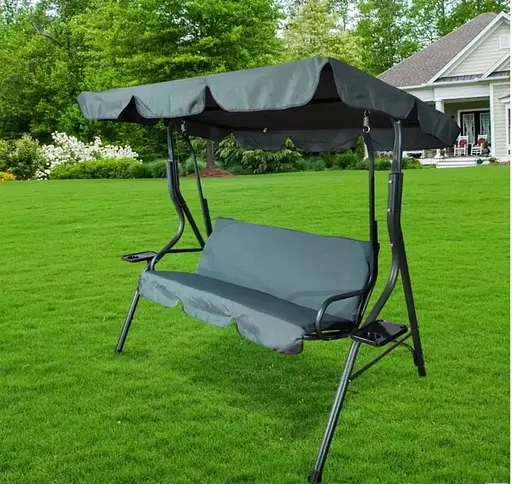 Садовые качели Garden Line VIP антрацит 170 x 110 x 153 см - фото 2