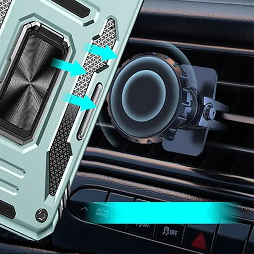 Ударопрочный чехол Epik Camshield Army Ring для Xiaomi Redmi Note 14 4G (Int. version) / 14 5G Зеленый / Light Green - фото 2