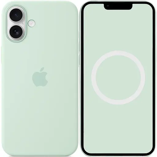 Чохол Epik Silicone case AAA with Magsafe and Animation button для Apple iPhone 16 Plus 6.7 Aquamarine - фото 2