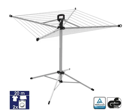 Сушарка для білизни підлогова Casa Si Pop-Up Rotary 20m Grey (CS92039B002) - фото 2