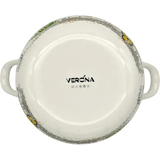 Кастрюля Verona эмалированная со стеклянной крышкой 4 л (VR-0004-22) - фото 4