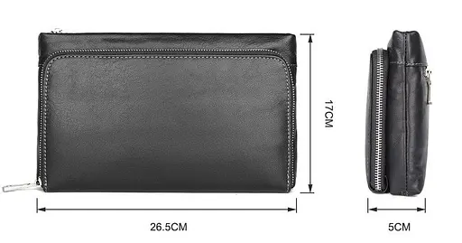 Кожаная барсетка мужская Vintage 25,5х17х6 см acs0016992 - фото 5