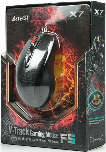 Миша A4Tech F5 USB mystic black - фото 3