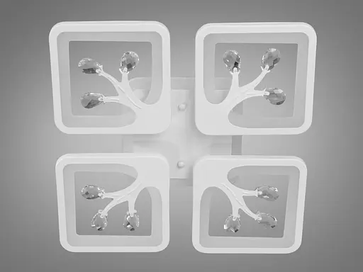 Пристилочная LED люстра с димером и цветной подсветкой, 100Вт. - фото 4