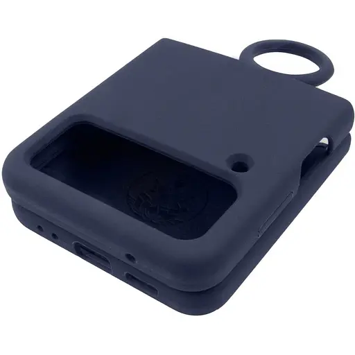 Чехол Foldables Silicone Cover Lakshmi AAA для Samsung Galaxy Z Flip4 Темно-синий / Midnight blue - фото 4