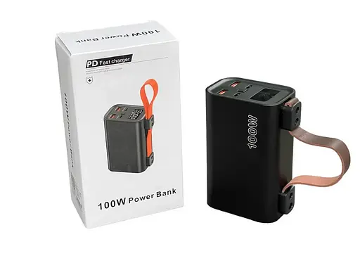 Універсальна зарядна батарея King Power зі швидкою зарядкою 30000Mah 100W (Чорний) - фото 4