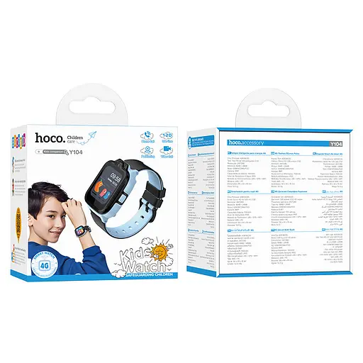 Дитячий cмарт-годинник Hoco Y104 4G Blue - фото 5