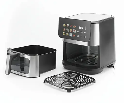 Аерофритюрниця Domotec MS-3224 сенсорне управління приготування з мінімальною кількістю масла LED-дисплей 4500 Вт Чорний - фото 2