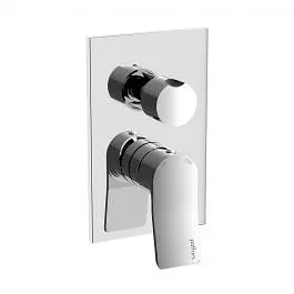 Смеситель для ванны/душа на 2 потребителя Paffoni Tilt с металической накладкой chrome TI018CR/M, Хром - фото 1