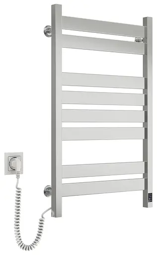 Электрический полотенцесушитель Navin Largo 500x800 Sensor левостороннее с таймером 12-028053-3680, Хром, Левое, Электронный - фото 3
