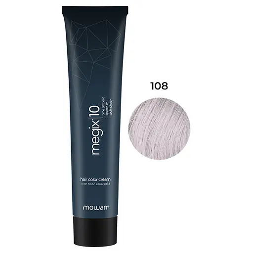 Фарба для волосся з низьким вмістом аміаку Megix10 Mowan 108 ультра світлий перламутровий блонд 100 мл - фото 1