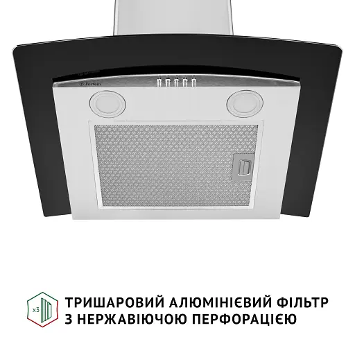 Вытяжка декоративная со стеклом PERFELLI GRASSI 6HMX INOX - фото 7