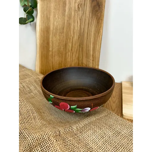 Миска керамическая (глиняная) Вишня 700 мл