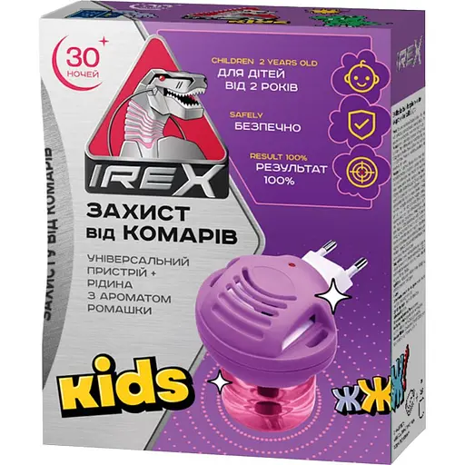Комплект від комарів IREX Kids прилад та рідина 30 ночей