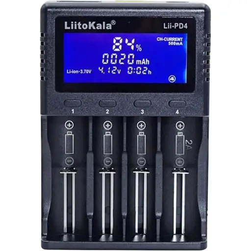 Зарядний пристрій для акумуляторів LiitoKala АА/ААА Lii-PD4 Black